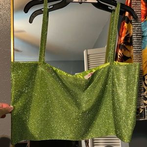 Buddy love green sparkly top! size M